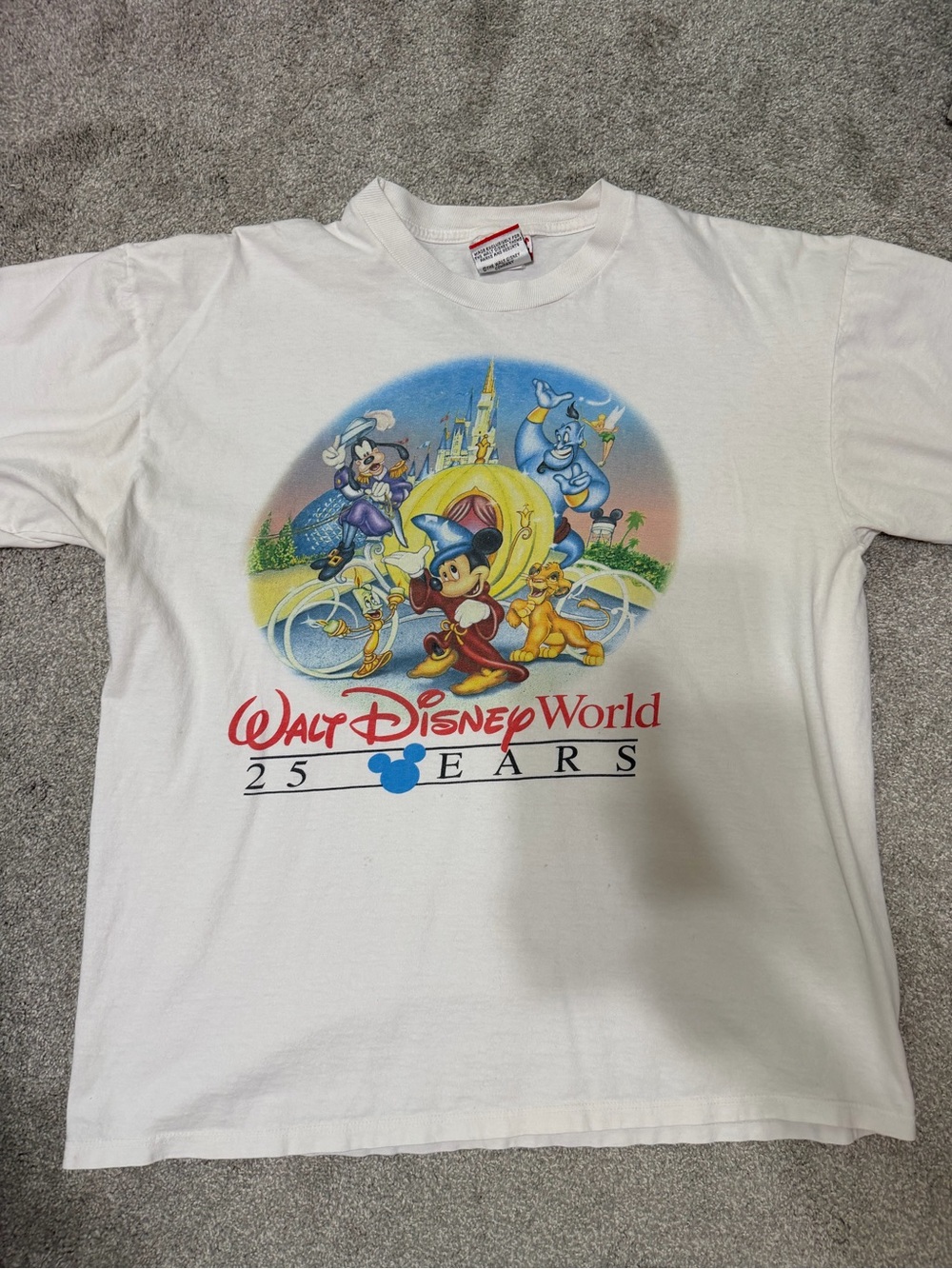 Vintage Disney 25th Anniversary White Graphic Tee